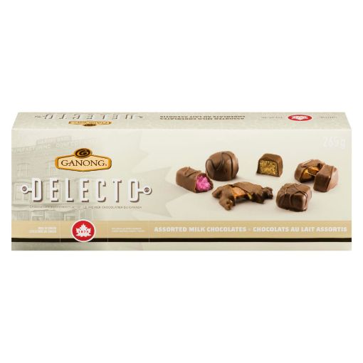 Picture of GANONG DELECTO ASSORTED BOX - MILK CHOCOLATE 265GR